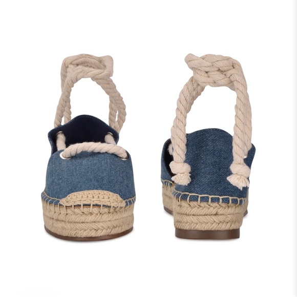 Denim Espadrilles with Rope tie by Nine West. size 9.5 - Picture 2 of 6